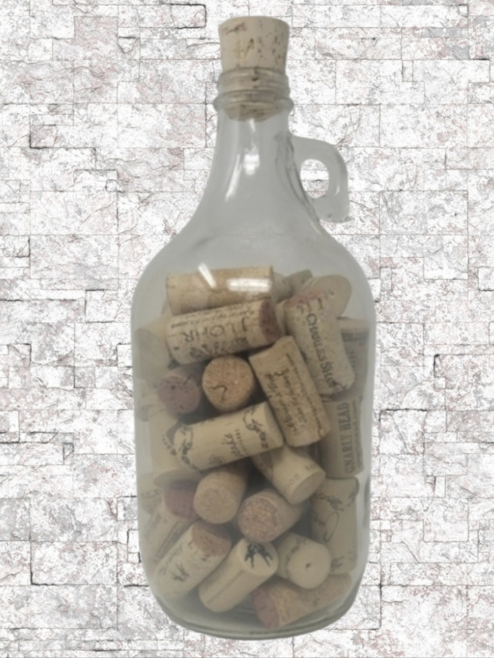 GLASS JAR OF WINE CORKS